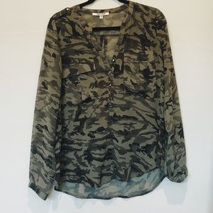 Camo chiffon shirt